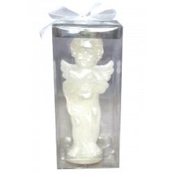 Standing White Cherub Shaped Candle